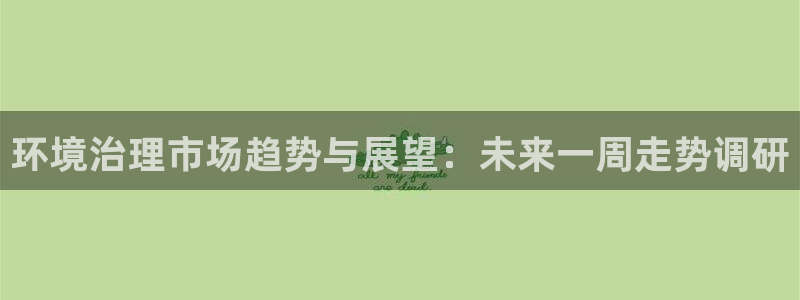 凯发国际官方网站|环境治理市场趋势与展望